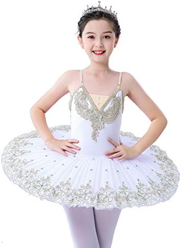 Oridoor Girls 'Camisole Skirted Leotards Swan Dance Ballet Dress Lace Rhinestone Ballet Tutu Freshes for Performance