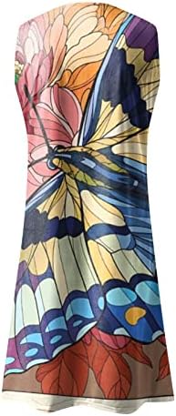 Ayaso feminino de duas peças de duas peças Crew pescoço vestido de estampa floral com estampa floral casual praia de verão 2023 vestido