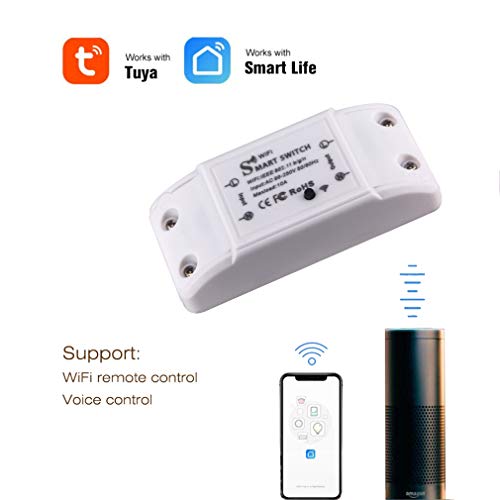 Colorock Wi-Fi sem fio interruptor de luz remota AC90-250V 10A, Switch 1CH realmente, controle de aplicativos móveis,