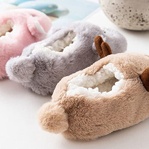 Infantis meninos meninas meias de bebê sapatos de criança sapatos de piso sapatos de piso fora de moda lã de veado quente urso