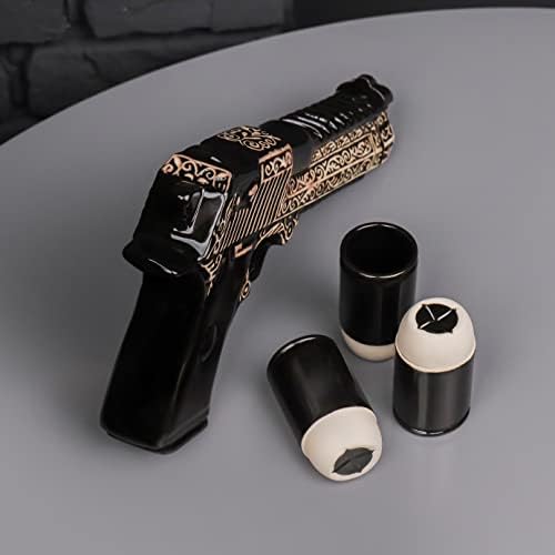 Decanter de pistola de pistola Conjunto de 500 ml com óculos de bala - Presente de licor - Decanter para álcool - decoração