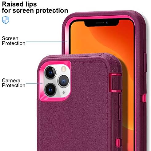 Cafeich de capa para iPhone 11 Pro Max, defensor durável e robusto 3 em 1 em 1 capa de capa de protetor de proteção à prova