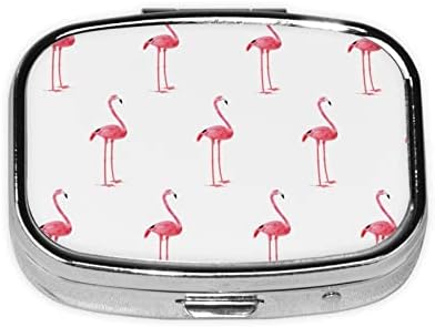 Caixa de comprimidos de flamingo 2 Compartimento de comprimidos de remédios Organizador portátil de pílula para o organizador de vitamina de remédios para viagens para viagens para viagens
