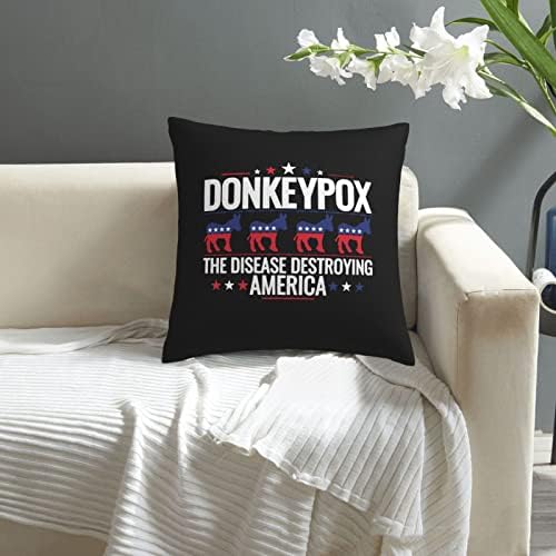 Kadeux Donkey PAX A doença destruindo a América 1 travesseiro inserções de 18x18 polegadas Almofadas Inserir tampa de travesseiro de arremesso quadrado