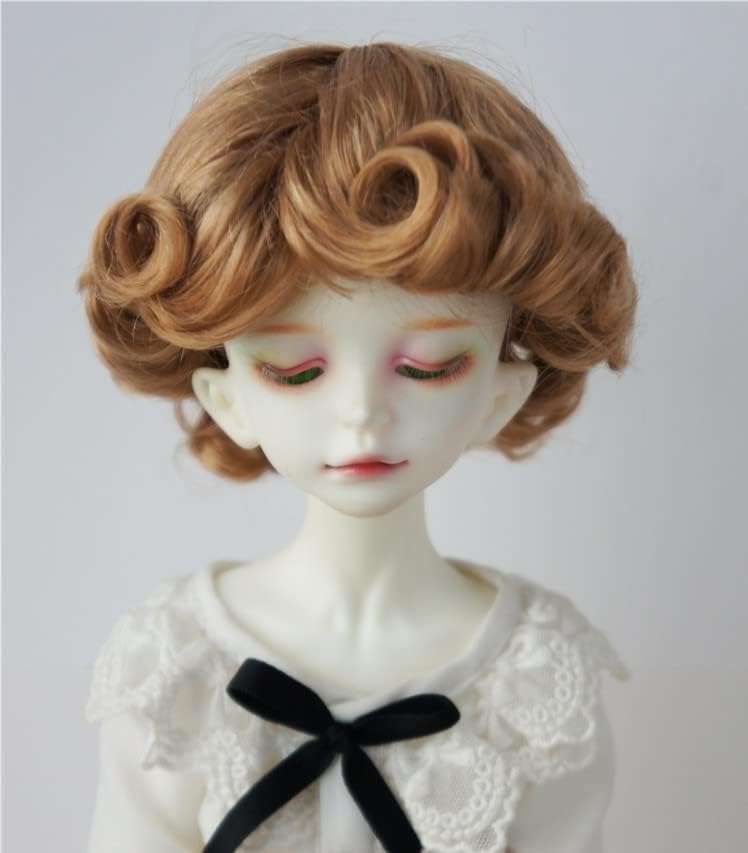 JD369 7-8 polegadas 1/4 MSD Cupido Curl Mohair BJD Wigs Minifee, Middle Blythe, Tiny Fairy Doll Accesories