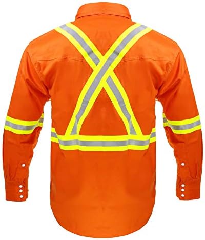 Resistente à chama FR High Visibility Hi Vis Camisa - 88% C/12% N - 7oz