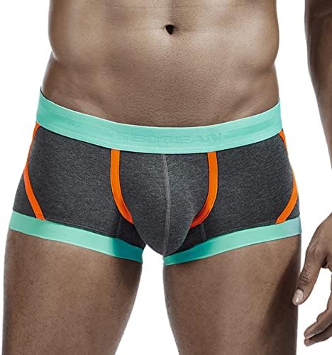 Roupa íntima atlética Homens masculinos respiráveis ​​confortáveis ​​cintura baixa sexy respirável colorido de cor sólida shorts