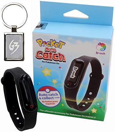 Brook Pocket Auto Catch Pulseira Compatível para Poke Mon Go Plus Catching Poke Mon Collecting Item com Gam3Gear Keychain