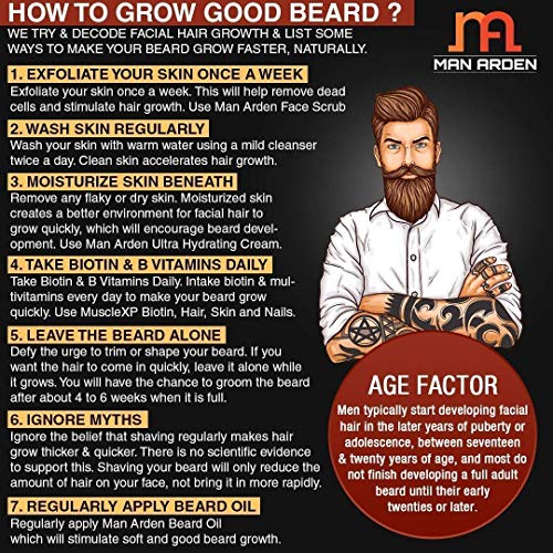 Man Arden 7x Oil de barba 30ml - 7 óleos premium para crescimento e nutrição de barba