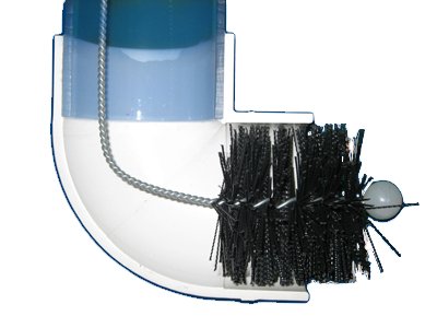 Escova de limpeza de dreno comercial com Splash Guard ™
