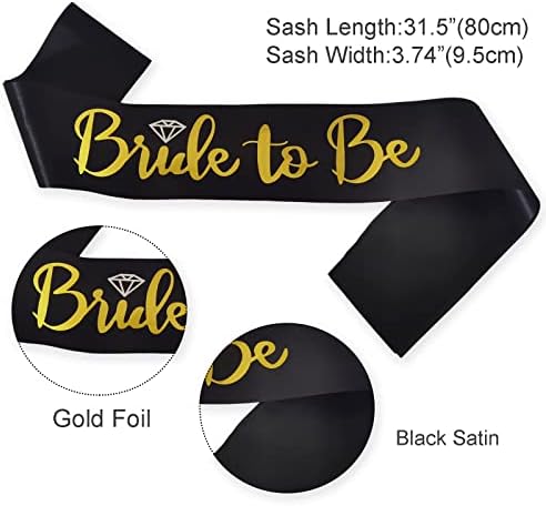 Birde para ser faixa e véu definir ouro preto, noiva para ser véu e faixa de noiva para o chuveiro de noiva favorece presentes de noivado