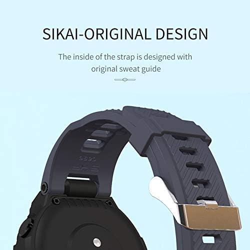 Banda de substituição de silicone sikai compatível com Amazfit T-Rex Smartwatch Soft Soft Breathable Sweat Prooffetle Andendle