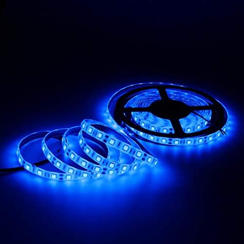 Supernight Blue LED Light Faixa de água IP65, 16,4 pés 300LEDS 5050 Iluminação de corda interna SMD para carros de Natal,