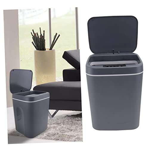 Upkoch Smart Lixo lata de contêineres com tampas de lixo com tampa de lixo cesto para lixo de lixo do sensor de escritório lixo de lixo lixo lixo do quarto pode lixo automático pode sensor lata de lixo