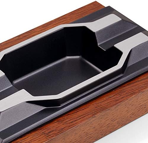 XWWDP Design criativo Retangular Metal Solid Wood cinzeiro, design de moda de personalidade criativa