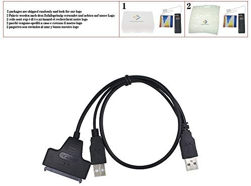USB 2.0 a 7 15 22 pin Adaptador de cabo SATA Power USB externo para 2,5 '' SATA III SSD HDD Converter de unidade