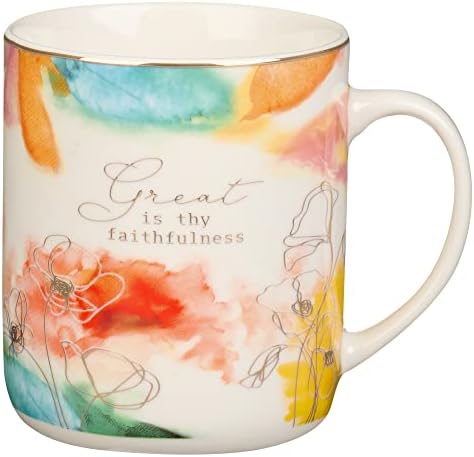 Presentes de arte cristãos grandes caneca de café e chá da Bíblia Cerâmica para mulheres: O Senhor é minha força - Salmo 118: 14