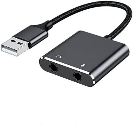 CHENGZUI Desktop Notebook PC PC USB Sound Card USB a 3,5 mm fone de ouvido do microfone, adaptador de som estéreo livre de unidade USB Free