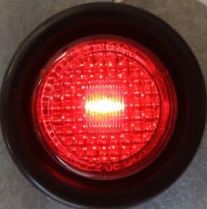 2 Red LED 2 Redonda de lateral de folga kits de luz com trailer de caminhão leve e ilhó RV