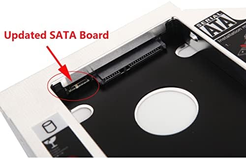 12,7mm 2º HDD SSD Drive rígido Bandeja de quadros de baía óptica para Toshiba Satellite L450 L455 L505 L550 L555
