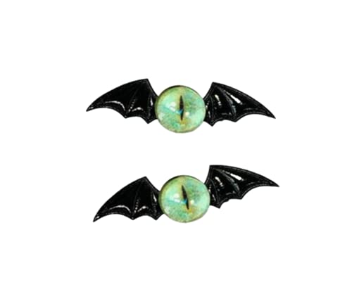 Cobtee Dark Gothic Eyes Olhos de morcego Clipes de cabelo borda