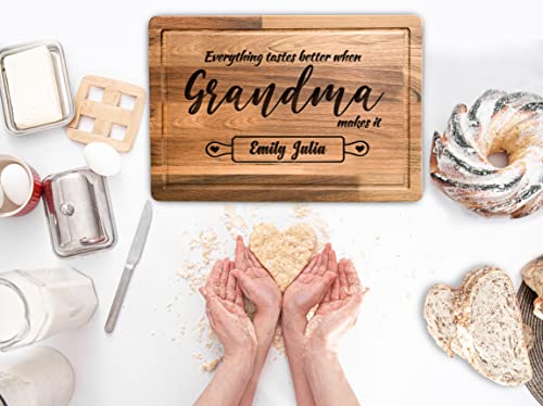 Placa de corte de avós de nogueira, presente do dia das mães para mamãe, idéias de presente de aniversário da avó, decoração