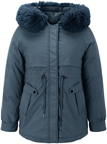 Casaco de inverno feminino com casacos com capuz de tamanho mais quente engross