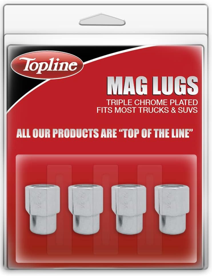 PRODUTOS TOPLINE C4007-0-4P | Premimum Chrome Open End End Short Mag Lugs com 0,55 haste | 12x1.50 R.H. Tamanho da linha