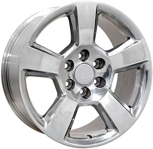 OE Wheels LLC Rim de 20 polegadas se encaixa no Chevy Tahoe Wheel CV76 20x9 Wheel polido Hollander 5652