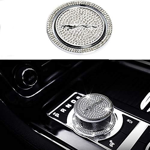 Topdall Gear Shift Bling Bling Crystal Shiny Diamond Acessório Interior Adesivo Compatível para Jaguar