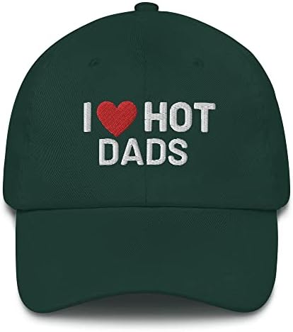 Eu amo pais gostosas de coração bordado, chapéu de capital r engraçado de rated rated