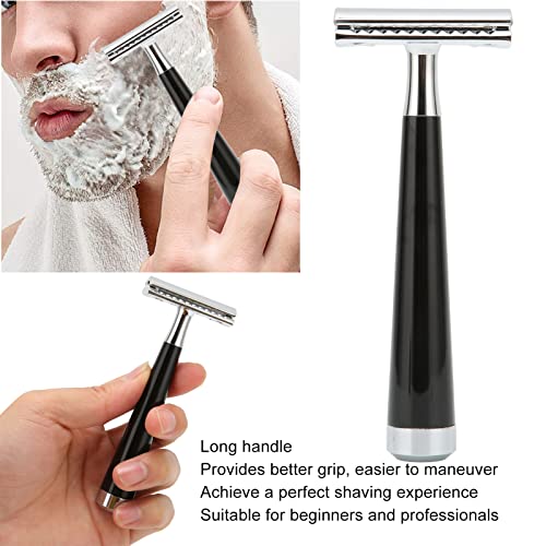 Razor de barbear manual do vintage, liga de zinco com segurança de dupla face barba barba barbear