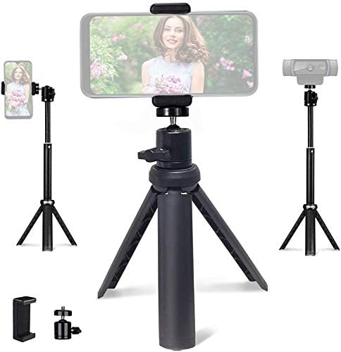 NEXIGO MINI Tripé leve para câmera/telefone/webcam, suporte extensível, para o nexigo Logitech Webcam C920 C922 C925E C922X C930E C930 C615 Brio e outros dispositivos com 1/4 Thread