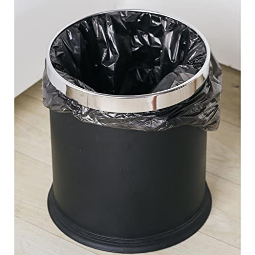 Lixo de lixo de zalord pequeno lixo pode abrir uma lixeira de lixo pequeno, lata de lixo redonda, separar o cesto de resíduos de metal, para o banheiro da cozinha sala de estar latas de lixo para cozinha