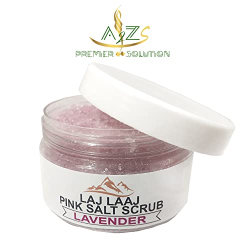 A2Z Premier Solution Pink Salt Body Scrub - Himalaia Scrub para o corpo - Ervas de limpeza e banho - Purificador do corpo e relaxador