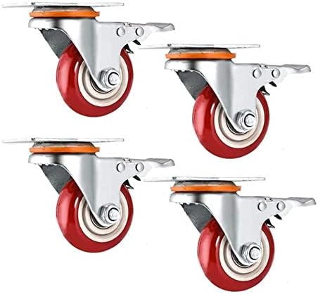 Rodízios 4pcs giratórios giratórios pesados ​​rodas de mamona de transporte giratórios de giro de transporte rodízios -gole de