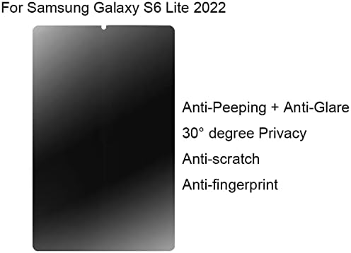 Bwedxez Privacy Anti-Glare Protector Anti-Spy Soft Film Soft para Samsung Galaxy Tab S6 Lite 2022 Matte Anti-Peeping