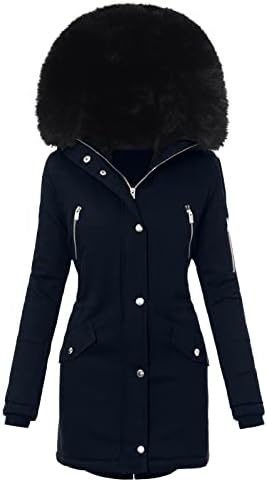 Mulheres plus size de inverno casaco de inverno manga comprida jaqueta espessa casaco quente com capuz