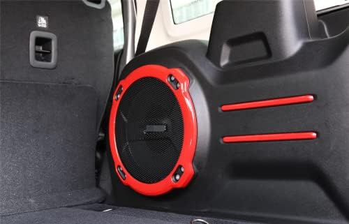 ABS FRONTE Um alto-falante estéreo de pilar e teto de tronco traseiro Tampa do anel do alto-falante ajuste para Jeep Wrangler JL Rubicon 2018-2022 Acessórios para carros interiores
