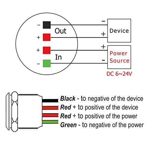 Chave de toque Ulincos UT19F1 Switch de escurecimento segmentado DC 6V a 24V LED azul adequado para orifício de montagem