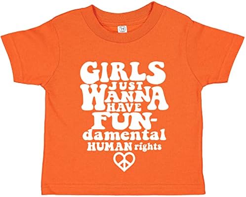 Tees & Tails Girls só querem ter uma camiseta divertida para crianças pequenas de direitos humanos bebês
