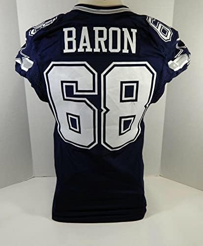 2015 Dallas Cowboys Woody Baron #68 Jogo emitido Navy Jersey 46 DP16968 - Jerseys de Jerseys usados ​​na NFL não assinada