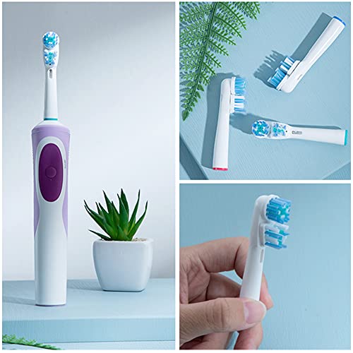 Cabeças de escova de reposição DoubleClean compatíveis com escovas de dentes elétricas oralb Pro1000, vitalidade, gênio x （8pcs）