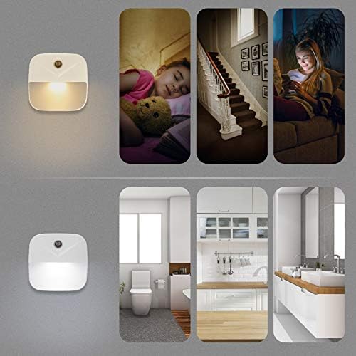 6pcs LED Night Light Plug in, Samwit Smart Nightlights com entardecer para Dawn Sensor, conecte -se às luzes da parede para quarto, banheiro, crianças, banheiro, cozinha, corredor, escadas