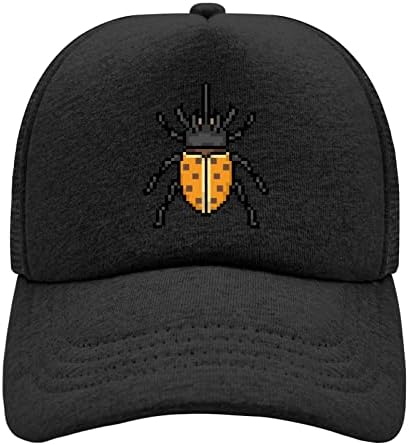 Chapéus de beisebol Pixel Beetle Pai Cap para garotas FOAM AJUSTÁVEL FONDE