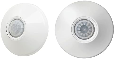 Chave de sensor CM PDT 9 Faixa padrão, sensor de ocupação de montagem em teto duplo, branca e cm 9 contratada Selecione o sensor de ocupação de montagem no teto, raio de 12 pés, branco