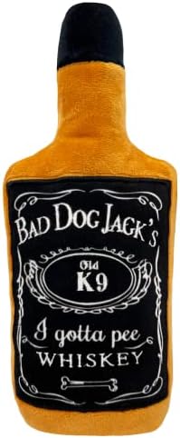 Huxley e Kent para cães | Bad Dog Jack's Whisky | Brinquedo de cachorro engraçado | Brinquedo de cachorro de pelúcia