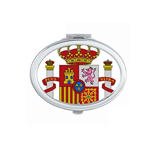 Espanha Europa Europa emblema espelho portátil maquiagem manual de mão dupla lateral óculos