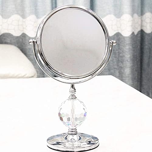Espelho de vaidade do espelho pequeno de Sogudio, espelho de beleza de dois lados de desktop 8x espelho cosmético 360