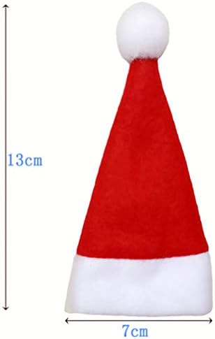 Mini Natal Papai Noel Chapéu: 12pcs Bottle Topper Topper de talheres de xmas de castações de talheres para decorações de mesa